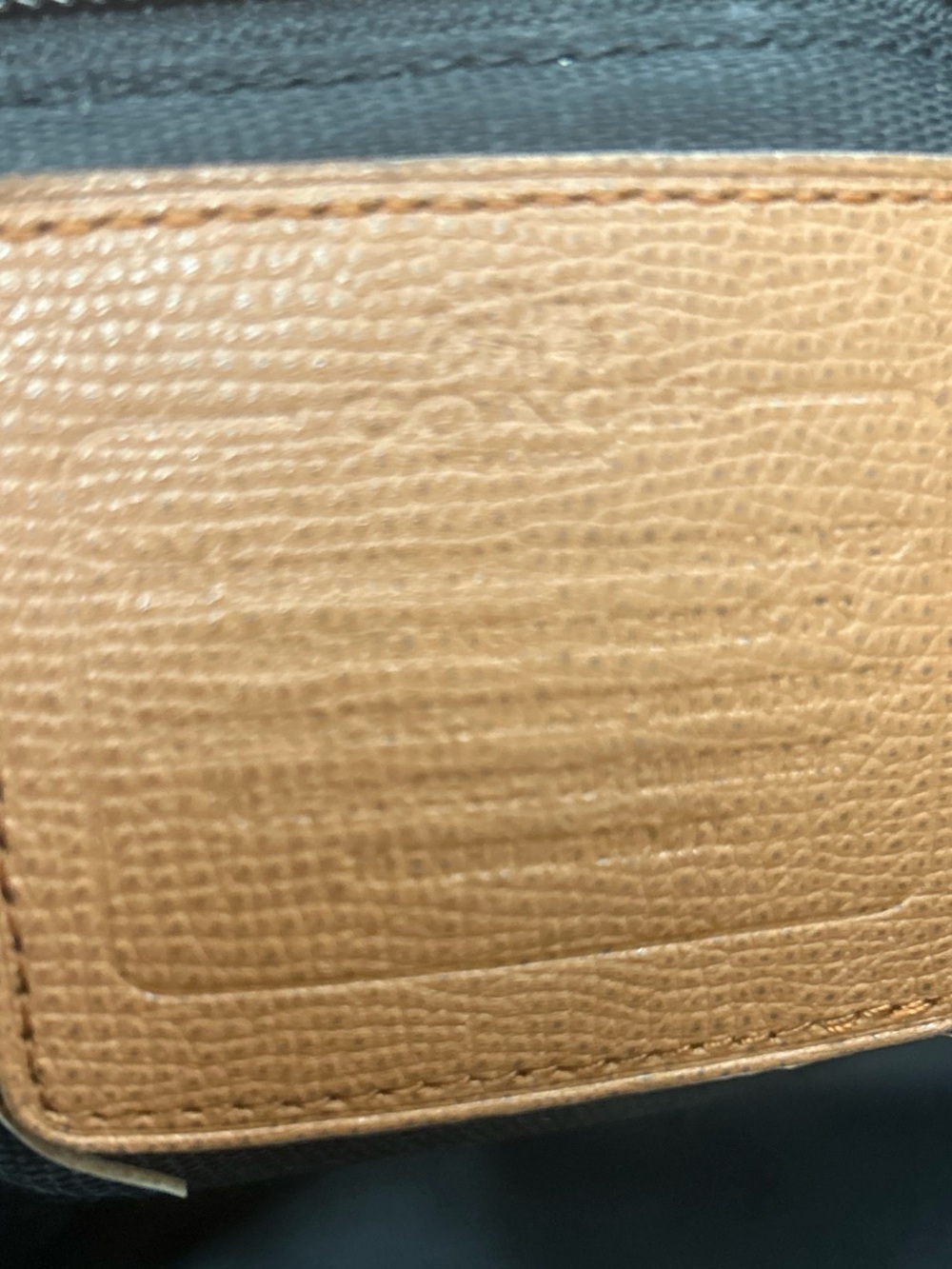 Coach Brown Leather Double-Handle Tote with Metal Logo - Picture 5 of 5